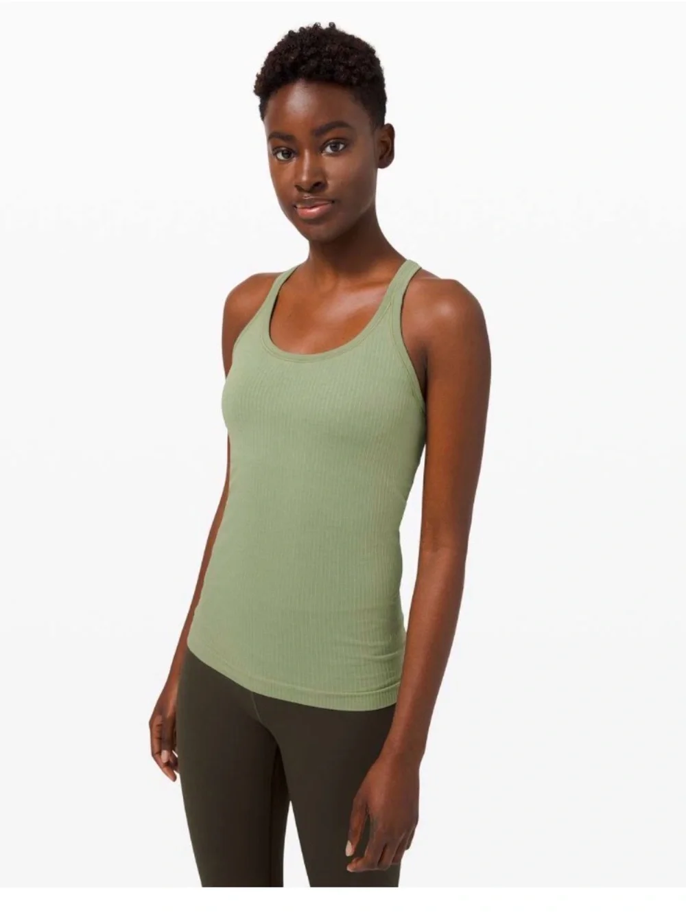 Lululemon Ebb To Street Tank *Light Support For B/C Cup Willow Green Size 4